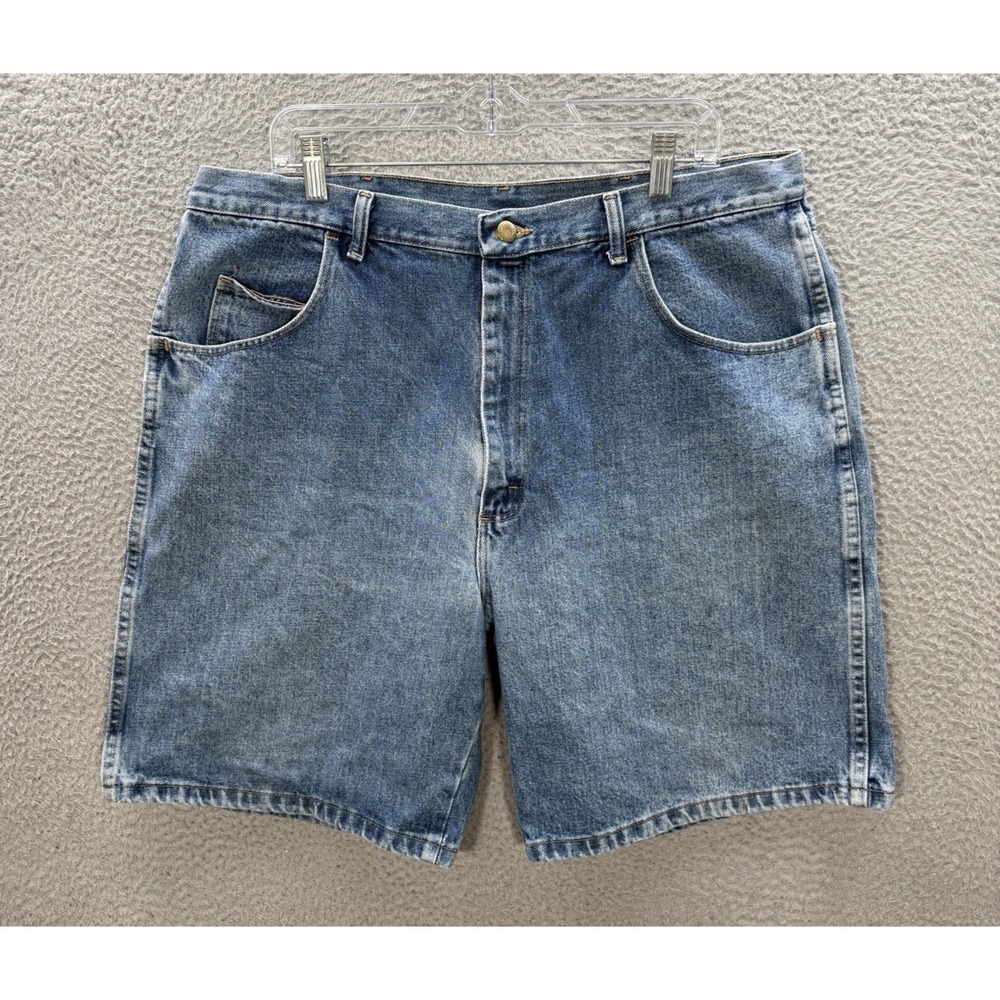 Vintage Wrangler Shorts Mens 40 Blue Rugged Wear Relaxed Fit Jorts Workwear Y2K